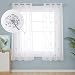 Produktbild Deconovo Voile Vorhang Leinenoptik Gardinen Ösenvorhang Transparent Dekoschal mit Ösen 240x140 cm Grau Löwenzahn 2er Set