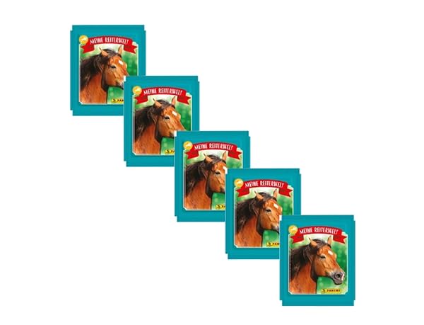 Panini Meine Reitwelt Pferde Sticker (2024) - 5 bolsas de pegatinas coleccionables