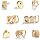 8PCS Gold Grills for Teeth, Grillz Teeth Men, Grillz for Women, Teeth Caps Reusable,Tooth Gems, Fake Grill with Molding Bars, Dental Jewelry Kit for Hip Hop Rapper Costume Accessory Halloween Party - 7