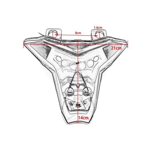 Luz trasera Ninja 400 transparente soluciona averías y mejora visibilidad trasera 7