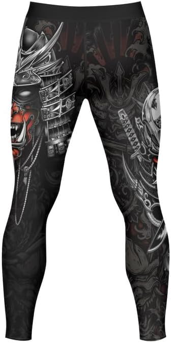 Samurai Men's MMA Spats Leggings Tights Jiu Jitsu BJJ No Gi Compression Leggings for Men