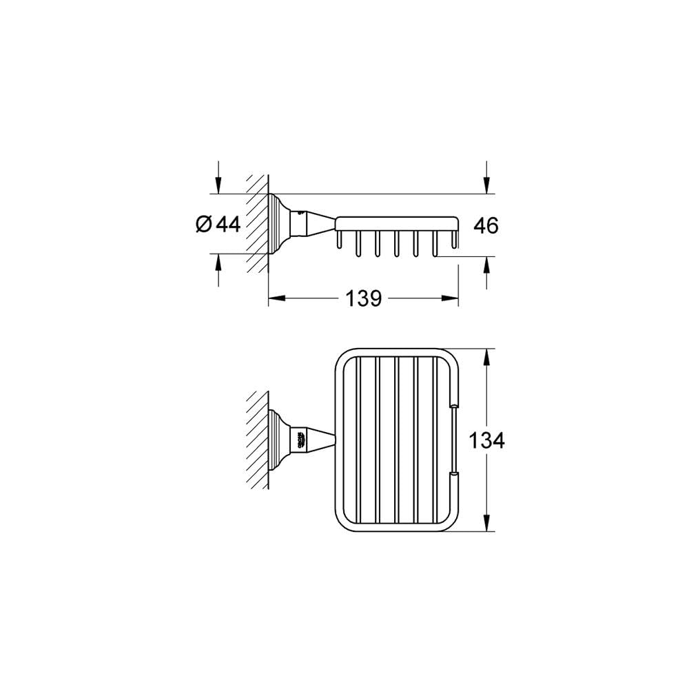 GROHE 40659001 Essentials Authentic Porte-Savon