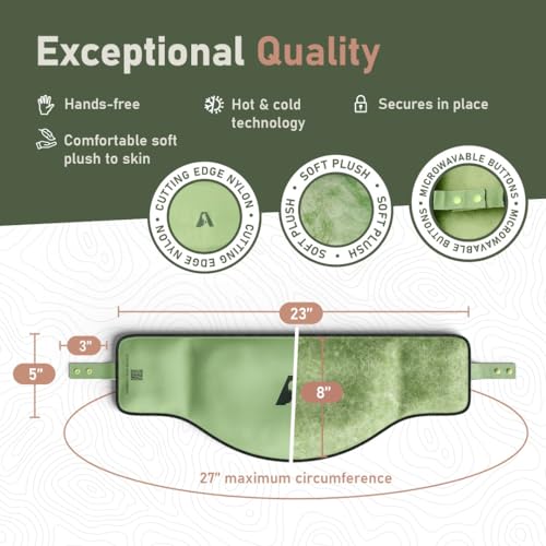 Image of Flexible Neck Ice Pack Wrap, Soft Gel Ice Pack for Neck Pain Relief, Hands-Free Cervical Recovery (8 inch x 23 inch) - Green
