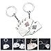 LAPYAPPE 4pcs 4pcs Playing Cards Keychain Stylish Metal Card-themed Accessories for Bags and Keys Multifunctional Illusion Props for Games and Parties Lucky Crimson and Gift for All Ages
