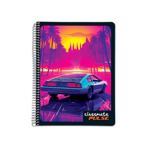 Classmate Pulse Single Subject Spiral Notebook-Pack Of 1|Single Line|200 Pages|24.0Cm X 18.0Cm|Attractive Cover Designs|Soft Cover|Notebooks For College Students(Cover May Vary As Per Availability) (Image - 1)