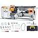 VEVOR Metalldrehmaschine 500W Drehbank Metall 18x36cm Tischdrehbank aus HT200-Gusseisen 0–2200U/min Poly-V-Riemen-Übertragung 20mm Bohrung durch die Spindel Geeignet für 0,5-2,5mm Gewinde