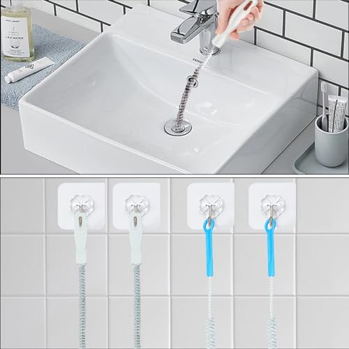 2 Stück Reinigungsbürsten Lang, Drain Abflussreiniger für Abwasserkanäle Flexible Abflussreinigungsbürste, Ablaufrohr Reinigungsbürste Abfluss Bürste für Küchen,Badezimmer,Sink (45cm und 71cm)
