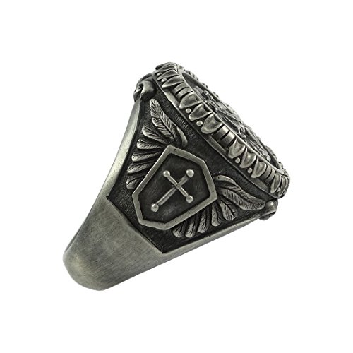 Saint St. Michael The Archangel Sterling Silver 925 Mens Ring Handcrafted #TOP6