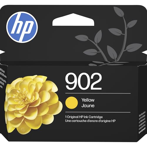 Image of HP 902 Yellow Ink Cartridge | Works with OfficeJet 6950, 6960, Pro 6960, 6970 Series | T6L86AN