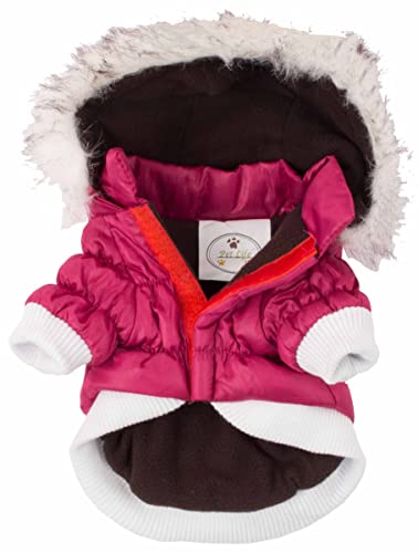 Pet Life Classic Metallic Winter Dog Coat With Zippered Removable Fur Hood - Dog Jacket Features 3M Thinsulate Insulation Warming Technology - Dog Clothes Sizing Fits Small, Medium And Large Dogs #TOP3