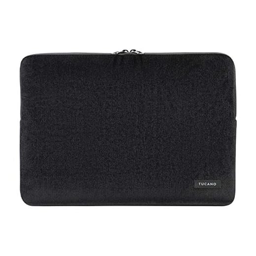 Tucano Second Skin Velluto, Notebook Sleeve aus Cord und Neopren 15,6 Zoll, MacBook Pro 15, MacBook Pro 16 Zoll, schwarz, BFVELMB16-BK, MacBook Pro 16"