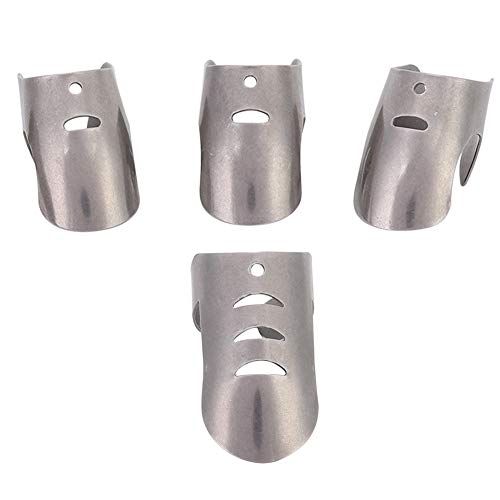 4 Pcs Protège-doigts en Acier Inoxydable pour la Coupe, Outil de Cuisson Protecteur de Doigt évitez de Vous Blesser Lors du Tranchage et du Découpage en Dés