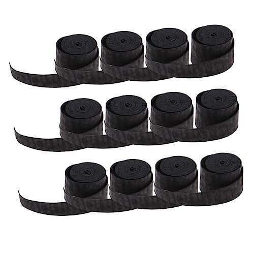 GALPADA 12Pcs Tennis Racket Sweatbands Non Slip Absorbent Overgrips for Badminton Tennis Premium PU Material Sports Accessories for Outdoor Sports Enthusiasts