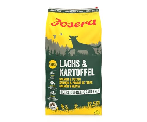 JOSERA Nourriture pour Chien au Saumon et Pommes de Terre (1 x 12,5 kg) | Nourriture pour Chien sans céréales | Protéines de Saumon comme Seule Source de protéines animales | Nourriture sèche de