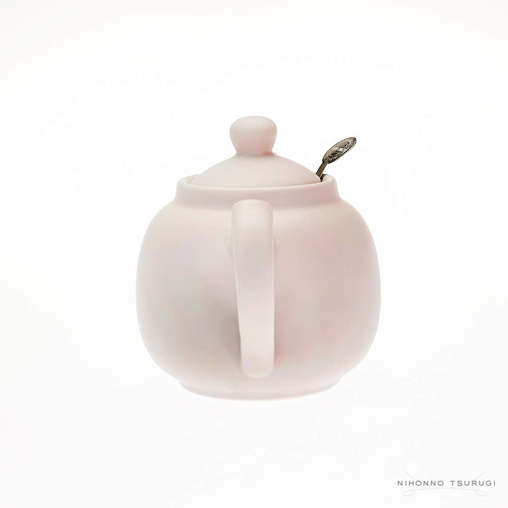 KitchenCraft London Pottery Tetera Pequeña con Colador Incorporado de Cerámica, 600 ml (2 Tazas) - Rosa