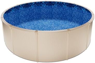 VEVOR 15ft Pool Liner, Round Overlap Swimming Pool Liner for 54 in Wall Height, Premium Vinyl, Easy Install with Leak-Proof Patches, Designed for Steel Sided Above-Ground,Outdoor, Boulder Swirl — view 8