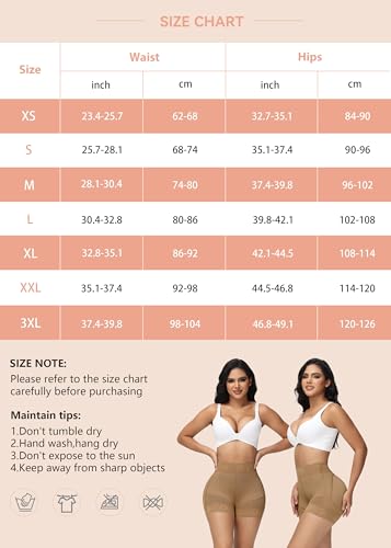 Image of SHAPSHE Butt Lifter Shapewear Shorts for Women, High-Waist Tummy Control | 4 Flexible Waist Stays | Silicone Waist & Leg Grips | Contoured Back Seams | Mesh Thigh Panels | Lace-Trimmed Leg Hem