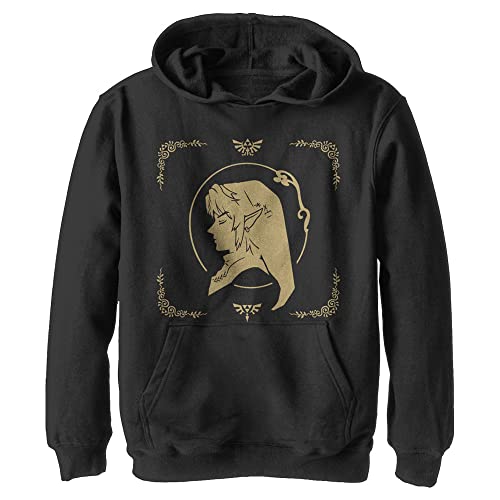 Nintendo Kids Look Zelda Youth Pull à Capuche, Noir, Large
