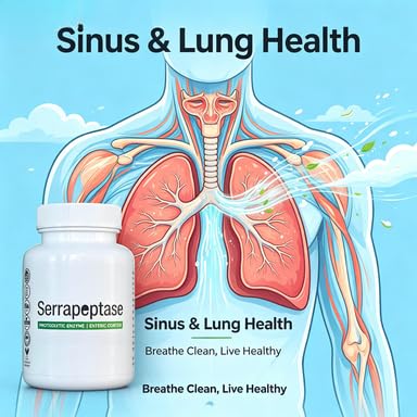 Enzyme systémique protéolytique résistante aux acides, santé respiratoire et articulaire, soutient la santé des sinus et des poumons