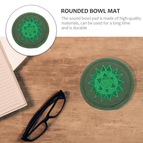BESTonZON Buddha Sound Bowl Pad Rundes Meditationskissen Religionskissen Klangschalenunterlage Mit Stickerei Für Yoga Klangschalenzubehör Geschenk