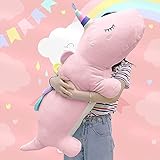 Soft Dinosaur Stuffed Animal Pillow:Cute Big Dino Plush Toy Throw Pillow,Giant Kawaii Plushies Gifts for Kids Birthday,Valentine,Christmas