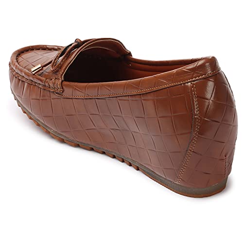 XE Looks Embellished & Stylish Loafers with heels for Women Tan UK - 6 - Image 7