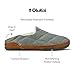 OLUKAI Puku'i Men's Fleece Slippers, Comfortable Activewear Slippers, Premium Full-Grain Leather & Jersey Knit, Drop-In Heel & All-Day Comfort, Ash/Ash, 10