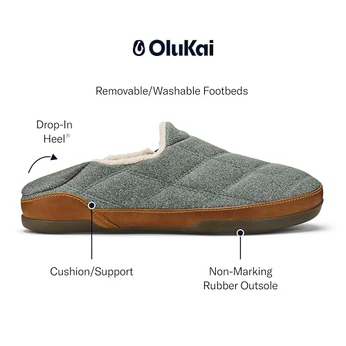 Image of OluKai Puku'i Men's Fleece Slippers, Comfortable Activewear Slippers
