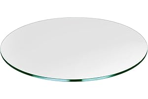 24" Inch Thick Flat Polish Round Tempered Glass Tabletop