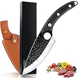 Mehrzweck - Dieses Ausbeinmesser erfüllt alle Anforderungen des Küchenchefs. Die Klingen sind alle manuell geschärft, scharf und langlebig. Das Küchenmesser hat eine perfekte Klingenkurve, die für alle Schneidaufgaben wie Schneiden, Würfeln und Zerkleinern ausreicht.Es ist definitiv Ihr praktischer Assistent, egal ob Sie drinnen oder draußen sind.