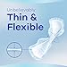 Always Infinity Pads for Women, Size 2 Heavy Flow Absorbency with Wings, Unscented, 46 Count