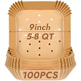 BYKITCHEN Perforated Disposable Air Fryer Liners for 5 to 8Q...