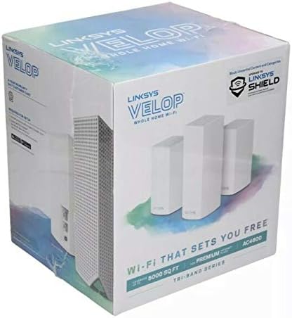 Linksys Velop Mesh WiFi System Dual-Tri AC4800, White, 3-Pack