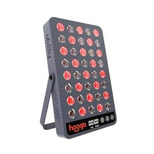 Hooga Red Light Therapy, 660nm 850nm Near Infrared Light Therapy with Timer, Built in Stand, Clinical Grade High Power Output for Skin Health, Pain Relief, Muscle Recovery, Performance. HG200