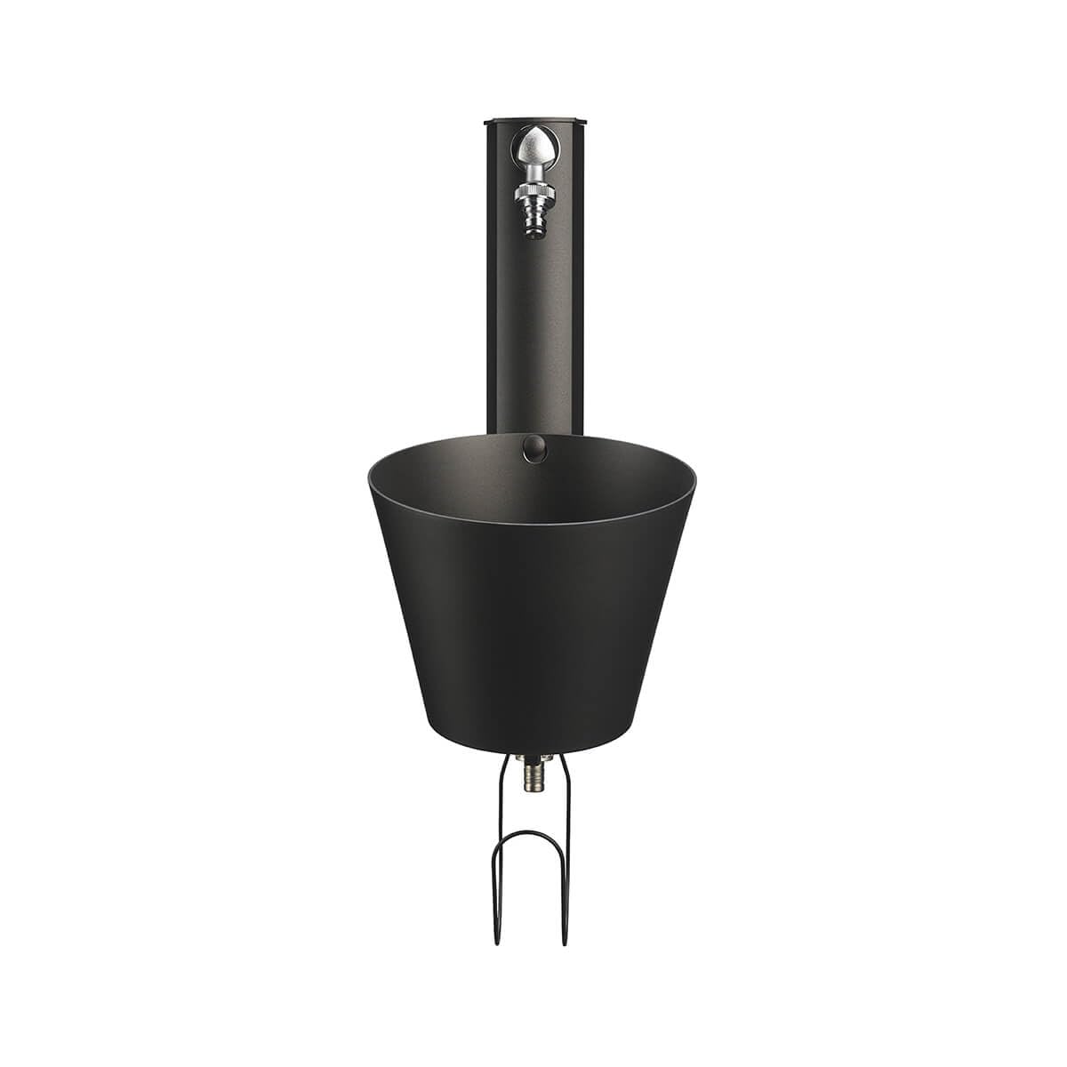 Fontana a Parete da Giardino con doppio Rubinetto 49x23x26,6 cm Belfer 42/PRS Tortora