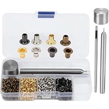 GBSCLOVER 2mm Grommet Kit 800Pcs, Mini Metal Leather Eyelets, Easy Installing Eyelet Set with 3Pcs Install Tool Kit and Storage Box, for Making, Repairing Shoes, Bags, Clothing