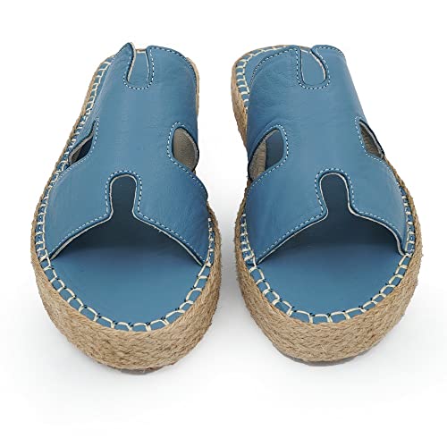 Sandales compensées Bonateks femme 38 EU chaussures été bleu