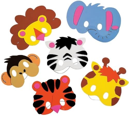 Fun Express DIY Animal Masks Craft Kit - Makes 12 Foam Masks - Crafts for Kids - VBS 2026 Vacation Bible School Supplies/Decor image 5