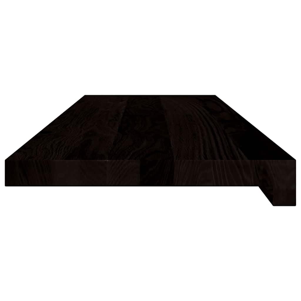 Scalette in rovere massiccio 2 pezzi 80x30x2 cm marrone-nero