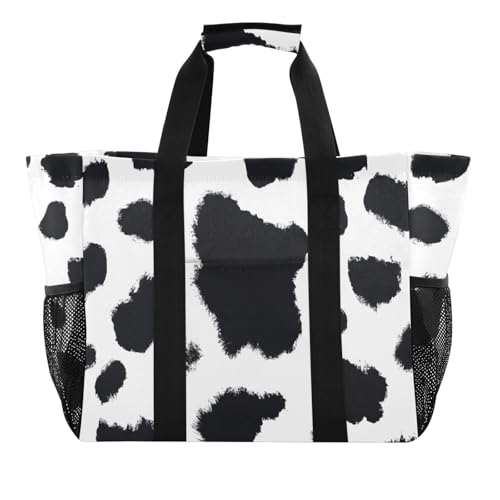 Cute Cow Pattern Large Beach Bag Waterproof Beach Tote Bags for Women Travel Gym Pool