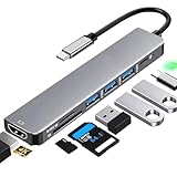 USB ハブ タイプc usbポート 増設 マルチポート 7-in-1 【USB3.0高速データ転送+SD&TF カードリーダー+PD 87W急速充電+4K HDMI映像出力】 HDMI Type C 変換アダプタ MacBook Pro/ChromeBook/iPad Pro/Galaxy S10 S9 S8 Plusなど対応