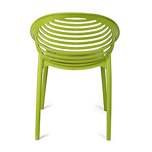 Image of Cello Abacus Chair Set Pack of 6 - Green | Strong and Durable | Easy to Clean | Chair for Living Room, Bed Room, Kitchen, Office Room, Outdoor | 3 Years Warranty