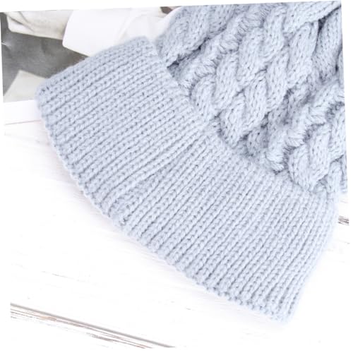 Boy Girl Double Twisted Knit Hat Warm Beanie for Boys and Girls Soft and Comfortable Hat Grey for Cold Weather Adventures2
