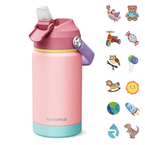 RAYMYLO Kids Water Bottle Insulated, Toddler Water...