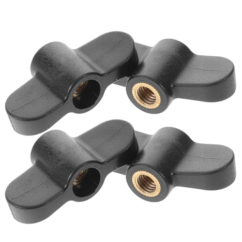 Hand Tighten Cymbal Stand Wing Nuts Drum Accessories 4Pcs Black Plastic Mounting Nut Set for Drum Clamping Screw Knob