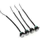 Red Hound Auto 4 Clear/Green LED Side Marker Lights 3/4 Inches Truck Trailer Pickup Extra Bright