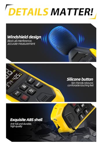 [Rechargeable 3IN1 Decibel Meter] WESTOBIG Sound Level Meter, Digital dB Meter Noise Meter 30dB to 130dB Portable SPL Meter MAX Data Hold with Color Display Backlight - Thumbnail 6