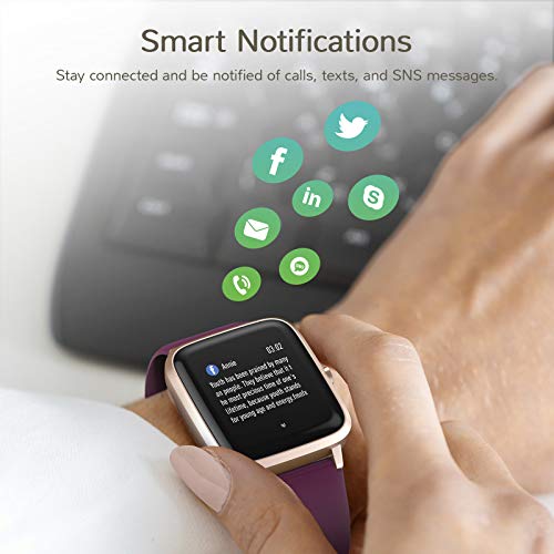 Letsfit Smart Watch, Fitness Tracker with Heart Rate Monitor, Activity Tracker with 1.3 Inch Touch Screen, IP68 Waterproof Pedometer Smartwatch with Sleep Monitor, Step Counter for Women and Men