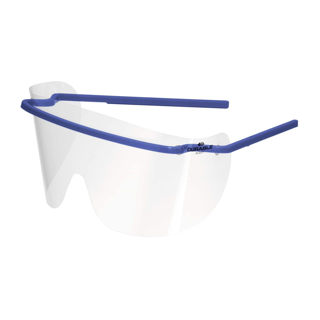 Durable Augenschutzvisier, aus glasklarer Folie, Made in DE, 25 Stück, dunkelblau, 343507