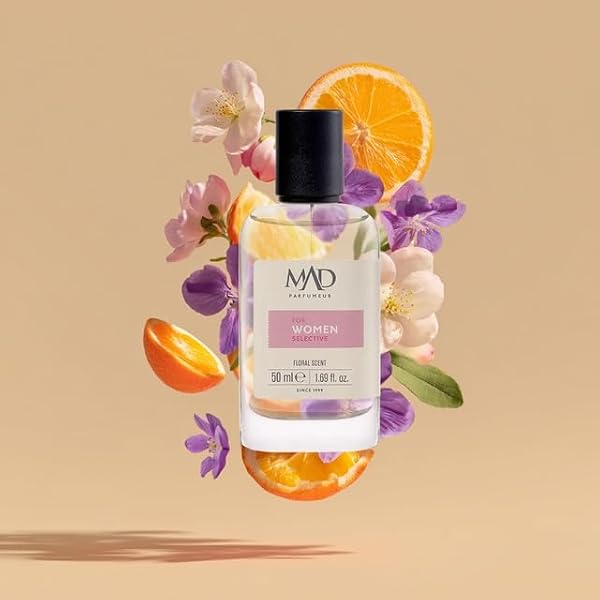 Mad B106 Selective Eau de Parfum (EDP) 50 ml Kadın Parfüm – Muhabbet Çiçeği, Menekşe ve Sandal Ağacı ile Çiçeksi, Ferah ve Kalıcı Parfüm